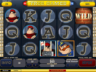 free Cops and Bandits free spins with locked wild feature
