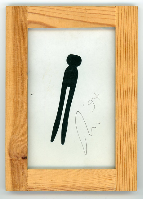 Signed clothespin silhouette print