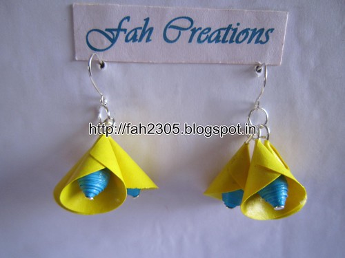Handmade Jewelry - Paper Cone Bell Earrings (9) by fah2305