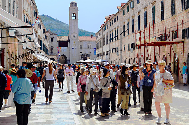 Visitors to Dubrovnik Old Town, Croatia
