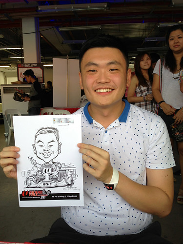 caricature live sketching for NTUC U Grand Prix Experience 2013 - 2