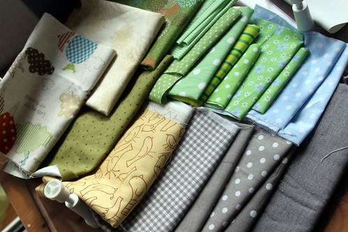 fabrics for a new quilt.