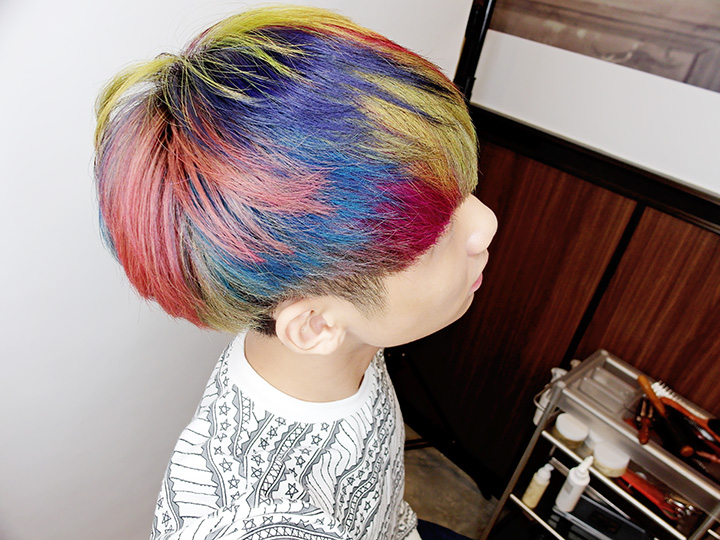 mixture rainbow hair