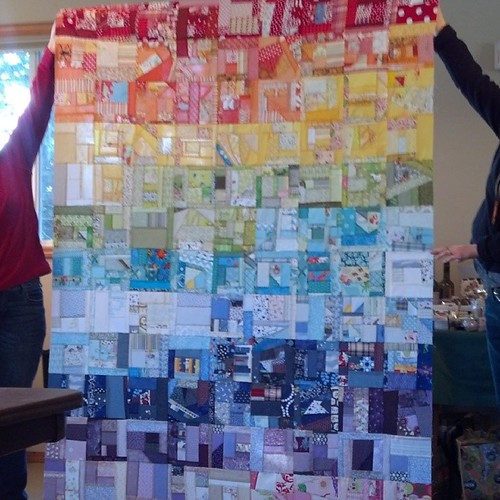 This. Is a quilt top. #seattlemqgretreat #stillneedspressing #gohawks