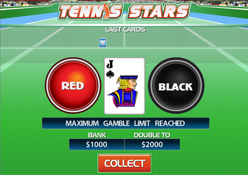 free Tennis Stars gamble feature