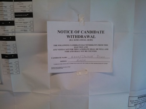 Notice of withdrawal