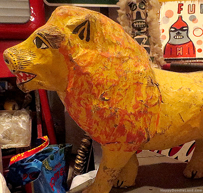 Old paper mache lion