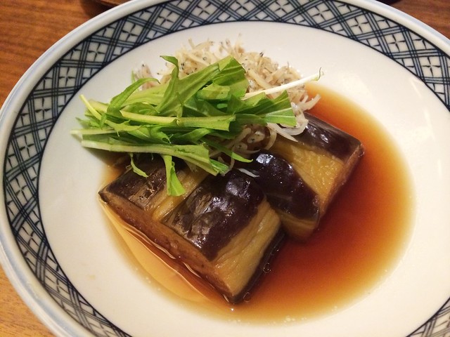 Stewed eggplant, Keyaki, Pan Pacific Hotel
