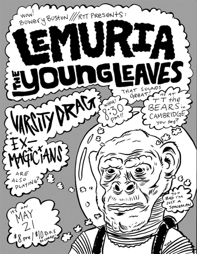Lemuria, The Young Leaves, Varsity Drag, Ex-Magicians | TT The Bear's | 21 May