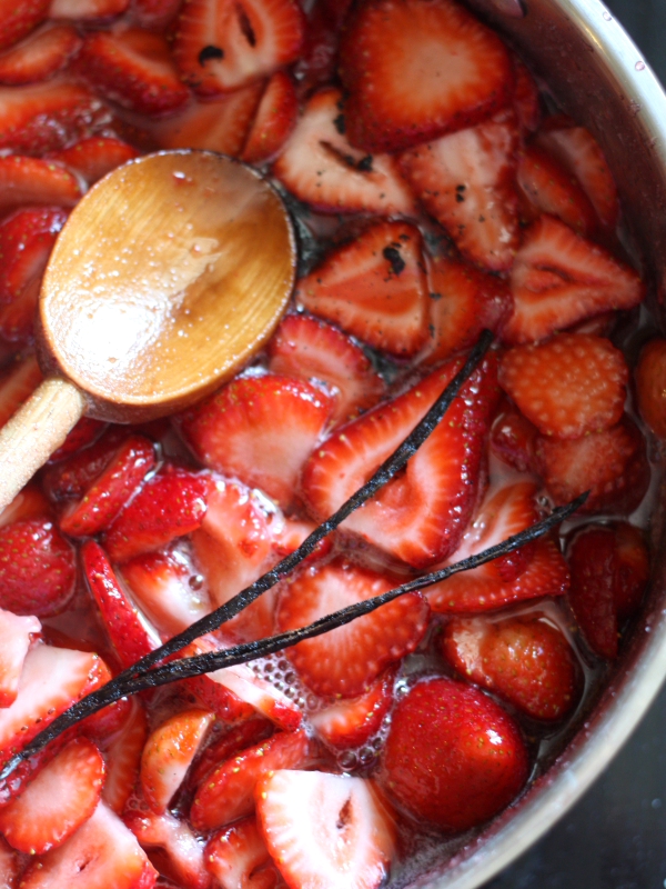 Strawberry Rosewater Jam with Vanilla