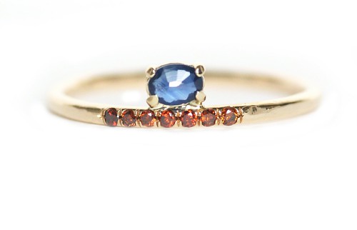 Stacked Sapphire Ring