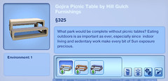 Gojira Picnic Table by Hill Gulch Furnishings