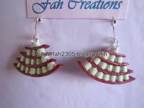Handmade Jewelry - Paper Quiilling Egyptian Earrings (Free Form Quilling) (5) by fah2305