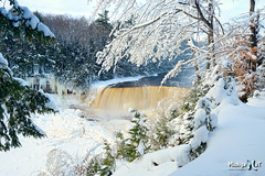 Winter at Tahquamenon Falls Michigan's Upper Peninsula by Michigan Nut