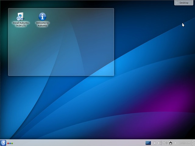 Kubuntu 14.04 Alpha 2 Desktop