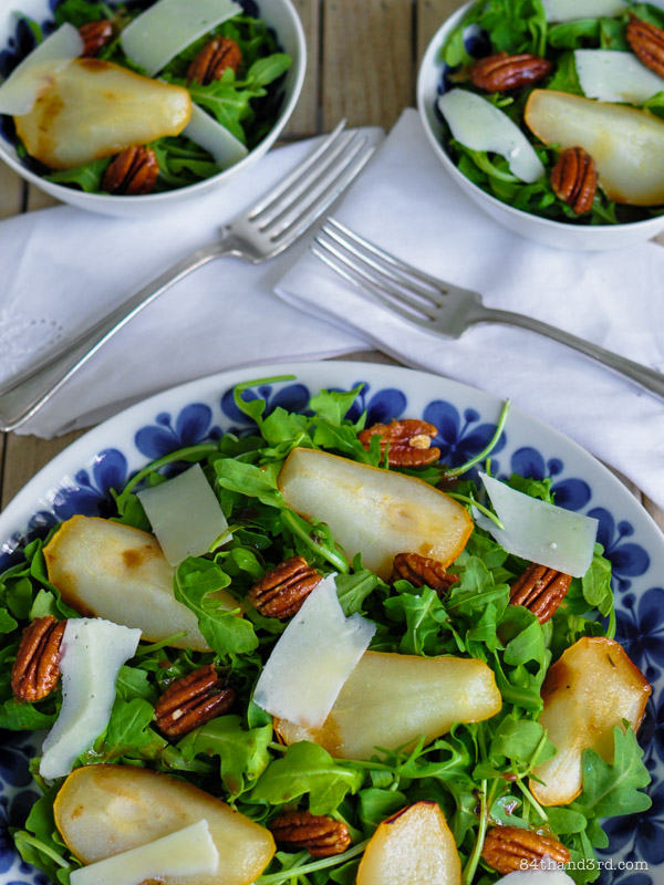 Roasted Pear, Parmesan & Spiced Pecan Salad