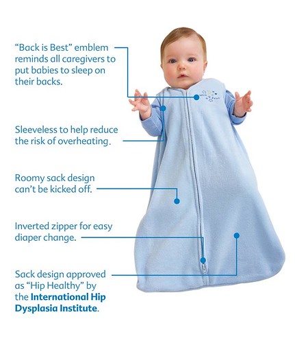 Wearable baby blanket. Halo SleepSack Wearable Blanket Features.