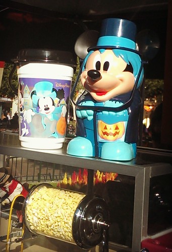 Popcorn in Halloween themed buckets