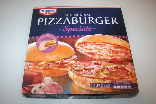 01 - Dr. Oetker Pizzaburger Speciale - Verpackung vorne / Wrapping front