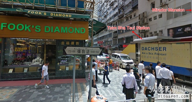 directions from  A21 82 84 Nathan Road bus stop to Mirador Mansion Cosmic Guest House (4)