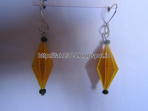 Handmade Jewelry - Origami Paper Diamond Earrings (21) by fah2305
