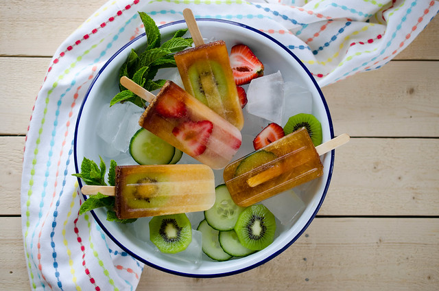 Pimmsicles - Classic British Pimm's Cup 
Popsicles