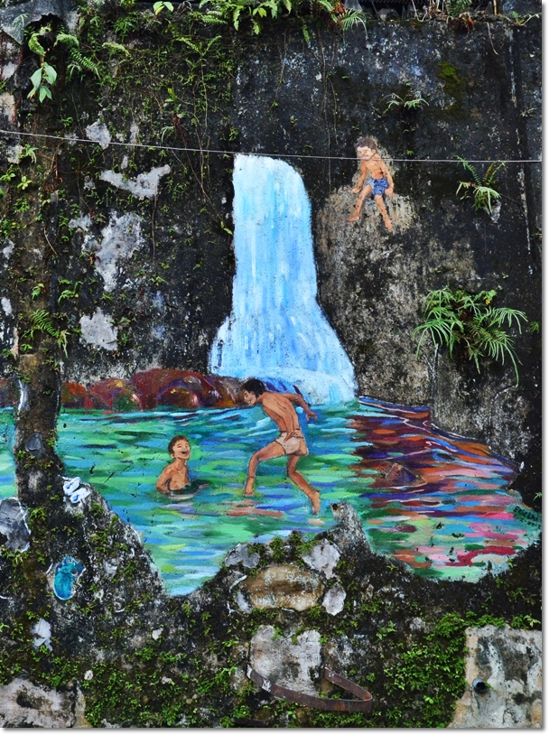 Kids in Waterfall