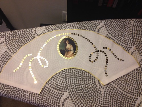 Fan After Sewing on Sequins