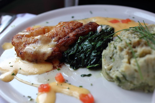 Cod with Spinach and Mashed Potatoes