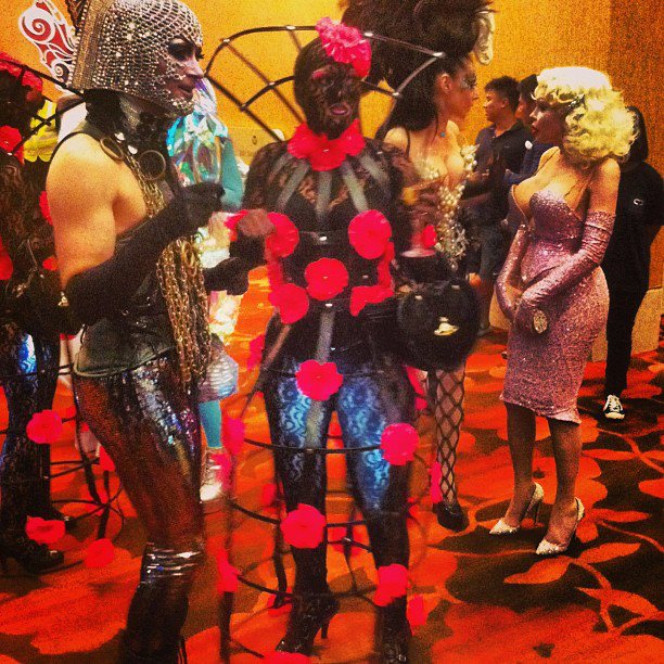 Gathering of strange characters at the Social Star Awards 2013 at Marina Bay Sands. #iseefreedom 