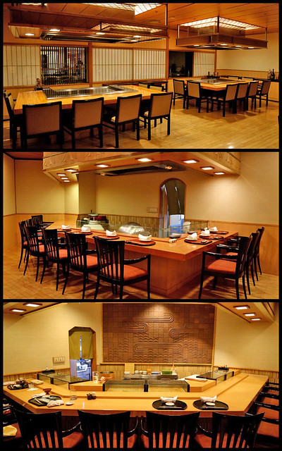 Hilton Tokyo's Musashino has dedicated rooms for teppanyaki, sushi, and tempura