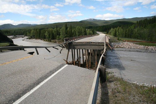 1 Hwy 66 - Elbow River washed out Bridge Aug 2013