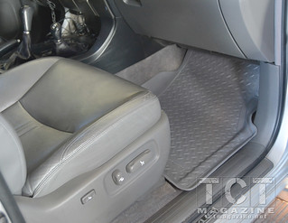 Husky liners fit perfectly in the GX-470 From Lexus / snowboard transport | TCT Magazine January 2014