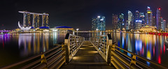 Singapore Marina Night Panorama