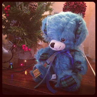 I got my beautiful Freddie bear as an Xmas present which means he can sit and join the festivities. Xxx