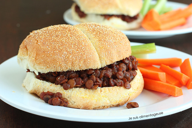 These lentil sloppy joes are wonderfully messy and fun for a hands-on, easy dinner. #vegan with #glutenfree option