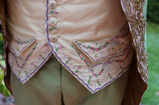 Tambour embroidered waistcoat