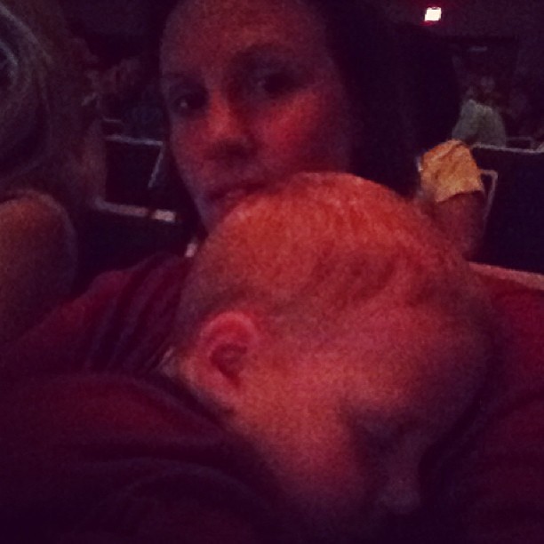 @juliannehandy 's band concert. Owen fell asleep. He'll either be up all night or stay asleep for the night. Place your bets now!