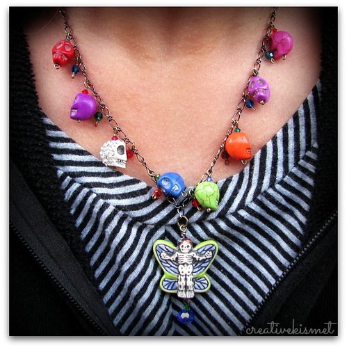 day of the dead necklace by Regina Lord