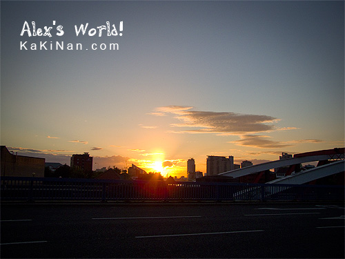 Sunset from Trafford Road 'Swing Bridge' across The Manchester Ship Canal