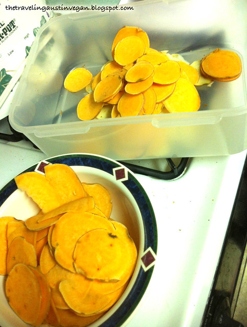 Mandoline-Sliced Sweet Potatoes