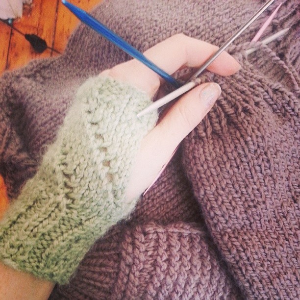Cuffs on a sweater. #knitting #endinsight