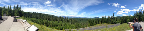 Observation point: Gifford Pinchot National Forest with Mt. St. Helens in the background
