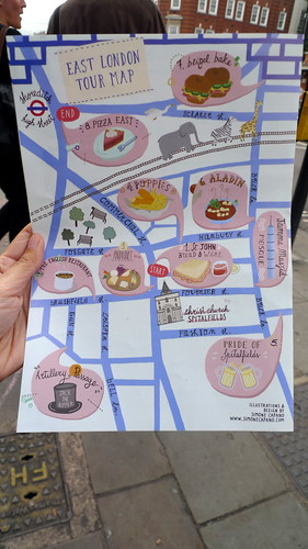 East London Tour Map with Eating London! 