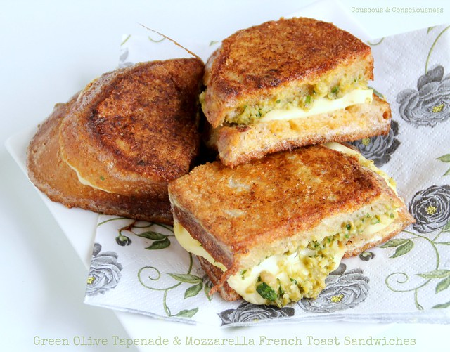Green Olive Tapenade & Mozzarella French Toast Sandwiches 2