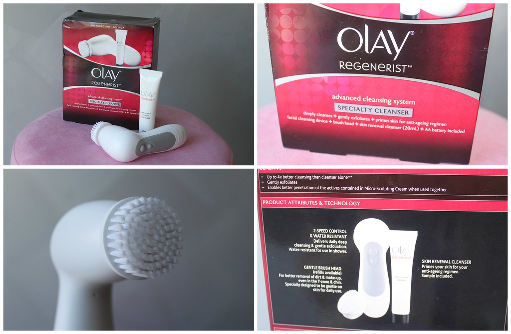 Olay Regenerist Advanced Cleansing System cleanser australian beauty review blog blogger ausbeautyreview skin care clear anti ageing cleanse wash brush automatic