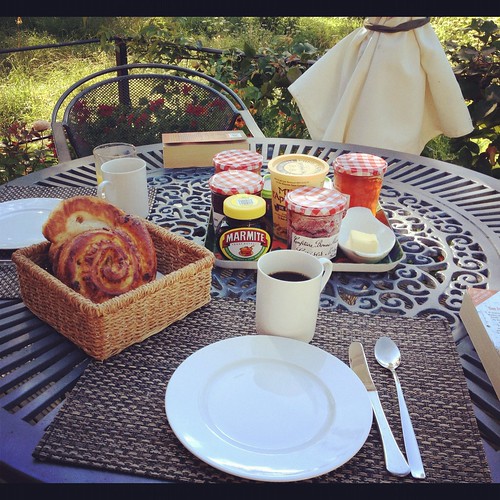 Summer breakfast on the patio Brobury House and Gardens English Summer time