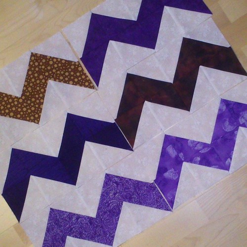 And then they were 6. My entries for the#blocklotto double chevron blocks by espritpatch