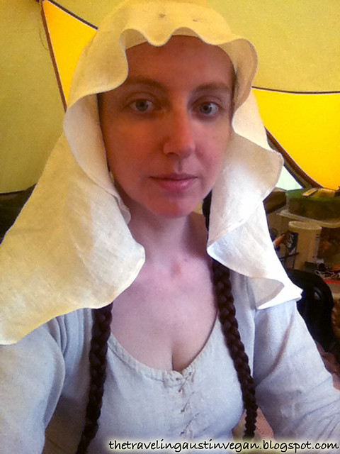 Me In Handmade Linen Medieval Veil