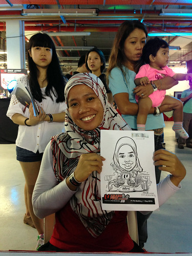 caricature live sketching for NTUC U Grand Prix Experience 2013 - 45